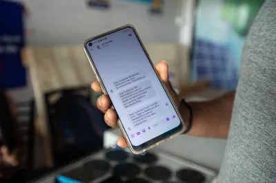 A person holds a smartphone