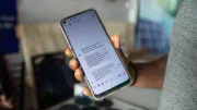 A person holds a smartphone