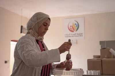 A woman in her shop